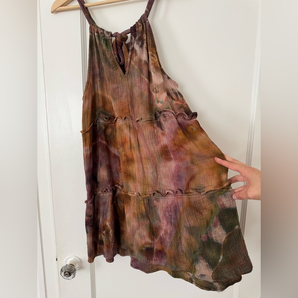 Multicolor Tie-Dye Sleeveless Dress